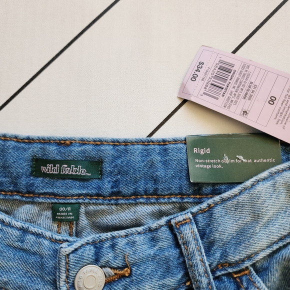 Wild Fable mid-rise cargo baggy women's jeans, size 00. - Picture 4 of 8